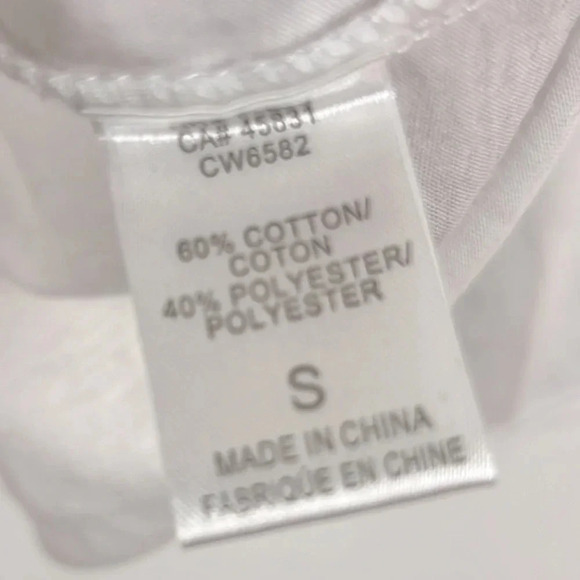 Chaser Women’s Small White Def Leppard Cold Shoulder Long Sleeve Top - Picture 6 of 7